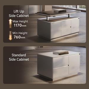 Luxury Executive Office <strong>Desk</strong> With Height Adjustable Side Cabinet Modern CEO Office <strong>Desk</strong> <strong>Large</strong> Executive <strong>Desk</strong> for Office - Product Image 3