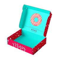 Emballage en carton pliable biodégradable personnalisé en gros pour gâteaux, biscuits, cookies, beignets avec logo