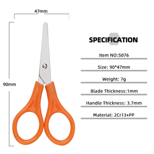 Nhà Máy Bán Buôn Du Lịch Có Kích Thước Xách Tay Nhỏ Nhỏ Thép Không Gỉ Băng Kéo Với Tay Cầm Màu Cam - Product Image 2