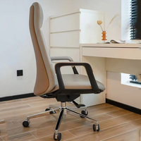 Chaise de bureau de direction ergonomique de luxe personnalisée, mobilier commercial, Foshan, chaise pivotante en cuir confortable et abordable