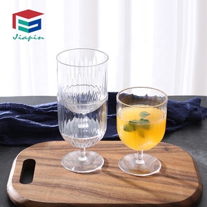 PC transparent empilable, 10 oz, 10 pièces, verre à vin en plastique, jus/desserts, personnalisable - Product Image 4