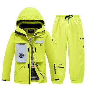 Combinaison de <span class=keywords><strong>Ski</strong></span> pour <span class=keywords><strong>homme</strong></span> et femme, ensemble sweat à capuche, coupe-vent, imperméable, pantalon, costume de Snowboard, combinaison de neige - Product Image 1