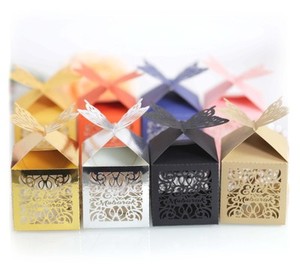 2021 Hot Selling Eid Mubarak Gift Box Laser Cut Candy Box for Ramanda Party Supplies Festival Party Favor Box Ramadan Decor