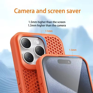 Funda Refrigerante para Teléfono con Disipación de Calor para <span class=keywords><strong>iPhone</strong></span> 17 16 15 14 13 12 <span class=keywords><strong>11</strong></span> Pro Max Plus, Cubierta Magnética Rígida Transpirable - Product Image 3