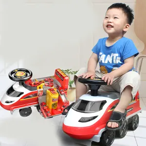 Elektrikli hikayesi makinesi macera tren kamyon sürgülü bebek oyuncakları binmek araba çocuklar