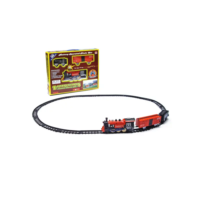 बच्चों के बिजली धुआं रेल ट्रेन सेट क्लासिक रेट्रो विधानसभा ट्रैक कार खिलौने