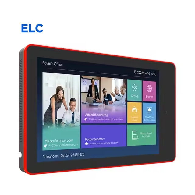 10 Inch Android 8.1 IPS PoE Tablet PC for Indoor Use in Subway & Retailer Meeting Rooms with 2GB/16GB Text & Animation Display