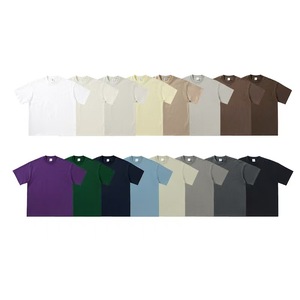 2024 Mới 280 GSM Nặng Đồng Bằng 100% Cotton T-Shirt Tùy Chỉnh Thêu In Ấn Chất Lượng Cao T Áo Sơ Mi Cho Nam Giới - Product Image 2