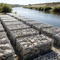 Jaring Gabion Galvanis Panas untuk Penguatan Tepi Sungai, Anti Erosi, untuk Proyek Pertahanan Banjir