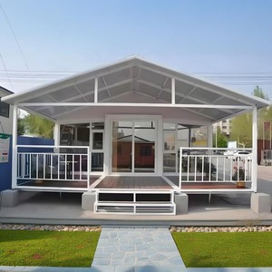 Maison de luxe en conteneur extensible de 40 pieds, 3 chambres, 2 salles de bain, imperméable, antichoc, résistante au vent, design moderne, bureau, villa - Product Image 1