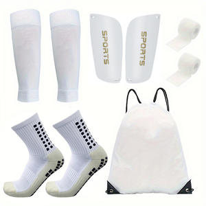 <span class=keywords><strong>Ensemble</strong></span> de football 5 pièces (tailles jeunes, adultes, enfants) pour <span class=keywords><strong>SHEIN</strong></span>, best-seller, chaussettes de football écologiques + manchons de jambe + protège-tibias - Product Image 5