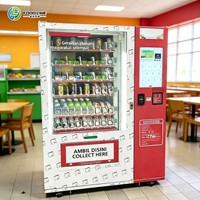 Distributeur automatique de boissons et de collations à prix de gros avec lecteur de pièces, billets et cartes