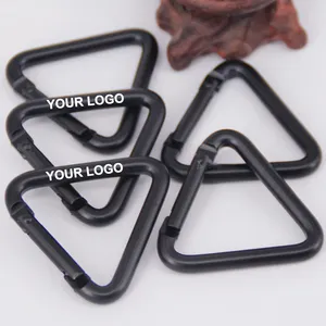 Manufacturers wholesale high quality Custom Outdoor Climbing Aluminum Alloy triangle carabiners with engraved laser logo