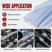 Tube thermorétractable en PTFE à paroi mince, isolation de câbles, certifié RoHS, haute température, sur mesure, directement de l'usine