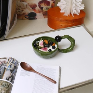 Tasse à café en céramique irrégulière avec poignée en forme de boule française nordique Ins - Product Image 3