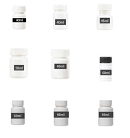 Échantillons gratuits Emballage personnalisé vide Médecine blanche saine Bouteille de capsule de pilules vitaminées en plastique HDPE