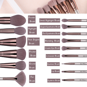BS-MALL 2020 <span class=keywords><strong>amazon</strong></span> Offre Spéciale brosses champagne or 15 pièces de luxe maquillage brosse ensemble - Product Image 2
