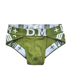 2025 nuovi arrivi Sexy Low rison <span class=keywords><strong>D.M</strong></span> da uomo con Jockstrap Gay lettera biancheria intima giovane uomo tinta unita slip sportivi in cotone alto elastico tinta unita - Product Image 1