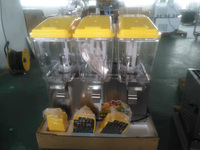 Distributeur de jus commercial YinShuo 48L en acier inoxydable, machine à granita et boissons froides à 3 robinets