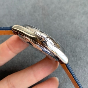 Premium Men's <b>Automatic</b> Moon Phase Watch Sapphire Crystal Diamond Indexes Leather Strap Luxury <b>Wristwatch</b> - Product Image 3