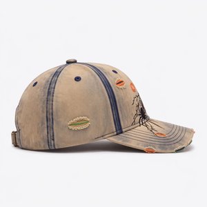 Casquette de baseball personnalisée à 6 panneaux en faux daim avec logo plat, style vintage structuré, réglable, motif léopard, fabrication OEM - Product Image 3