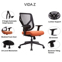 Chaise de bureau ergonomique en maille avec accoudoirs 3D, siège en mousse moulée inclinable et verrouillable, support lombaire, vente en gros OEM GTChair