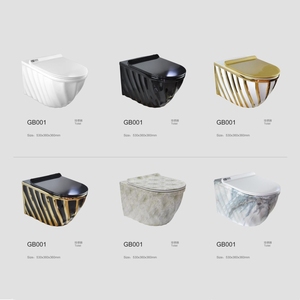 <span class=keywords><strong>WC</strong></span> suspendu en céramique pour salle de bain, toilettes flottantes colorées, <span class=keywords><strong>WC</strong></span> mural avec réservoir encastré, design de luxe - Product Image 3