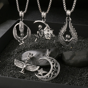 KALEN Colgantes Finos Unisex Encantos Acero Inoxidable Arpía Griega Águila Luna Joyería de Moda Colgantes - Product Image 6