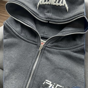 Conjunto Deportivo Personalizado para Hombre de Alta Calidad, Sudadera con Capucha de Algodón con Cierre Completo Estilo Vintage, Pantalones Deportivos Acampanados con Lavado Ácido Estilo Vintage - Product Image 3