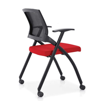 Chaise d'entraînement en maille avec accoudoir pour tablette, sièges actifs pour salles de classe, conception pliable peu encombrante pour bureaux agiles