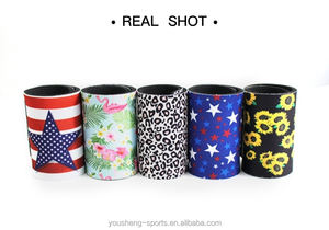 RTS logotipo personalizado sublimación en blanco aislado neopreno Pat anillo resorte taza conjunto imán cerveza bebida botella elástica lata enfriador titular - Product Image 6