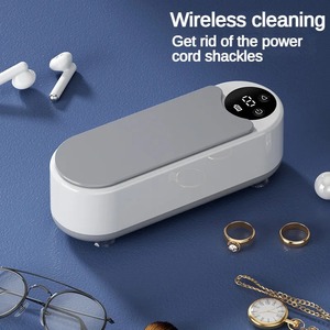 Machine de nettoyage portable pour la maison, nettoyeur ultrasonique Clean Pod de 450 ml, machine de nettoyage de bijoux pour bagues, lunettes, pinceaux de maquillage - Product Image 2
