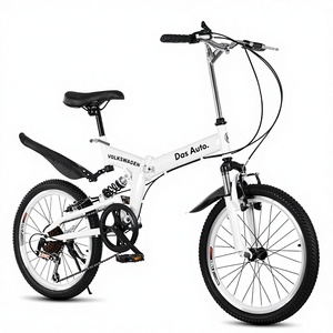 Vélo pliant personnalisé avec logo, cadeau pour concessionnaires automobiles <span class=keywords><strong>4S</strong></span>, vente en gros, vitesses variables, amortisseurs avant et arrière, cadre en acier au carbone - Product Image 1