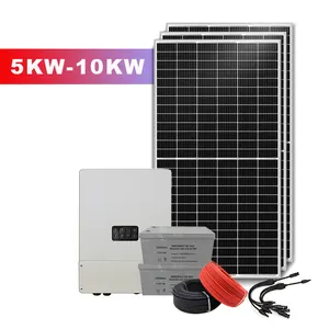 5kw 10 KW 15kw 20kw 30kw rejilla de Sistema Solar completo para el hogar 10000 W Kit de paneles solares hecho en China