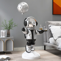 Lampe de nuit LED sur pied de 110 cm de hauteur, grande taille, décoration astronaute pour salon