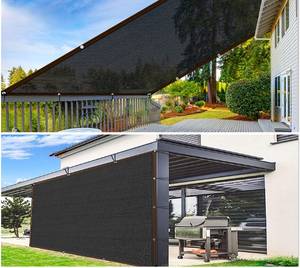Tela de sombra de sol tejida HDPE Protección solar óptima al aire libre para invernaderos Barniz vegetal Red de sombra agrícola Negro Verde - Product Image 3