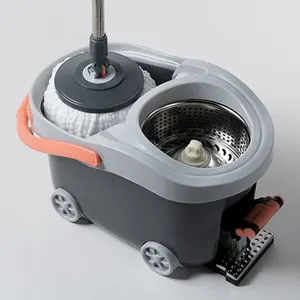 Conjuntos de esfregão mágico giratório 360 graus com pedal e balde de esfregão giratório com pedal