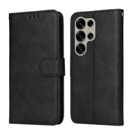 Étui portefeuille à rabat en cuir PU antichoc avec fentes pour cartes, pour S25 Plus S26 Edge Ultra, coque arrière de téléphone portable, sac Opp, pour hommes