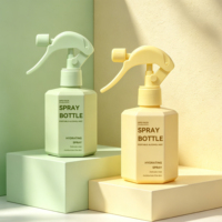 Nouvelle conception Flacon pulvérisateur carré en PEHD 190 ml pour parfum d'intérieur, avec gâchette, sécurité enfant, pour brume et outils capillaires à épaule inclinée