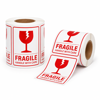 Étiquettes d'avertissement en papier fragile, autocollants adhésifs imperméables avec manipulation à prendre en charge pour les boîtes et emballages d'expédition express