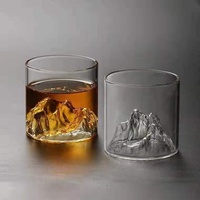 Ensemble de tasses en verre borosilicaté Fuji Mountain Transparent de haute qualité Unique Shot Vodka tasse vin whisky verre à boire 180ml