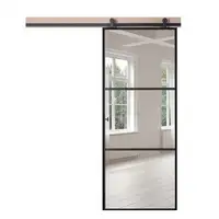 Alüminyum cam bölme duvar çerçevesiz cam sürgülü kapı SS304 parça profilleri sunroom için pergola veranda teras cam