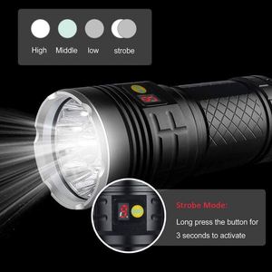 G12 UV 395nm/365nm 84W <b>LED</b> Aluminum Alloy USB <b>Rechargeable</b> UV Flashlight Adjustable Beam IP65 Magnetic Base 1000M+ Beam Distance - Product Image 3