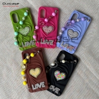 Offre Spéciale nouveau 3D mignon diamant étincelant rides coeur amour coque de téléphone souple corde suspendue pour Infinix Smart9 HOT40 HOT30 HOT50