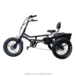 电动三轮车脂肪轮胎Ebike 20英寸低价三轮脂肪电动三轮车自行车48V 500W E自行车