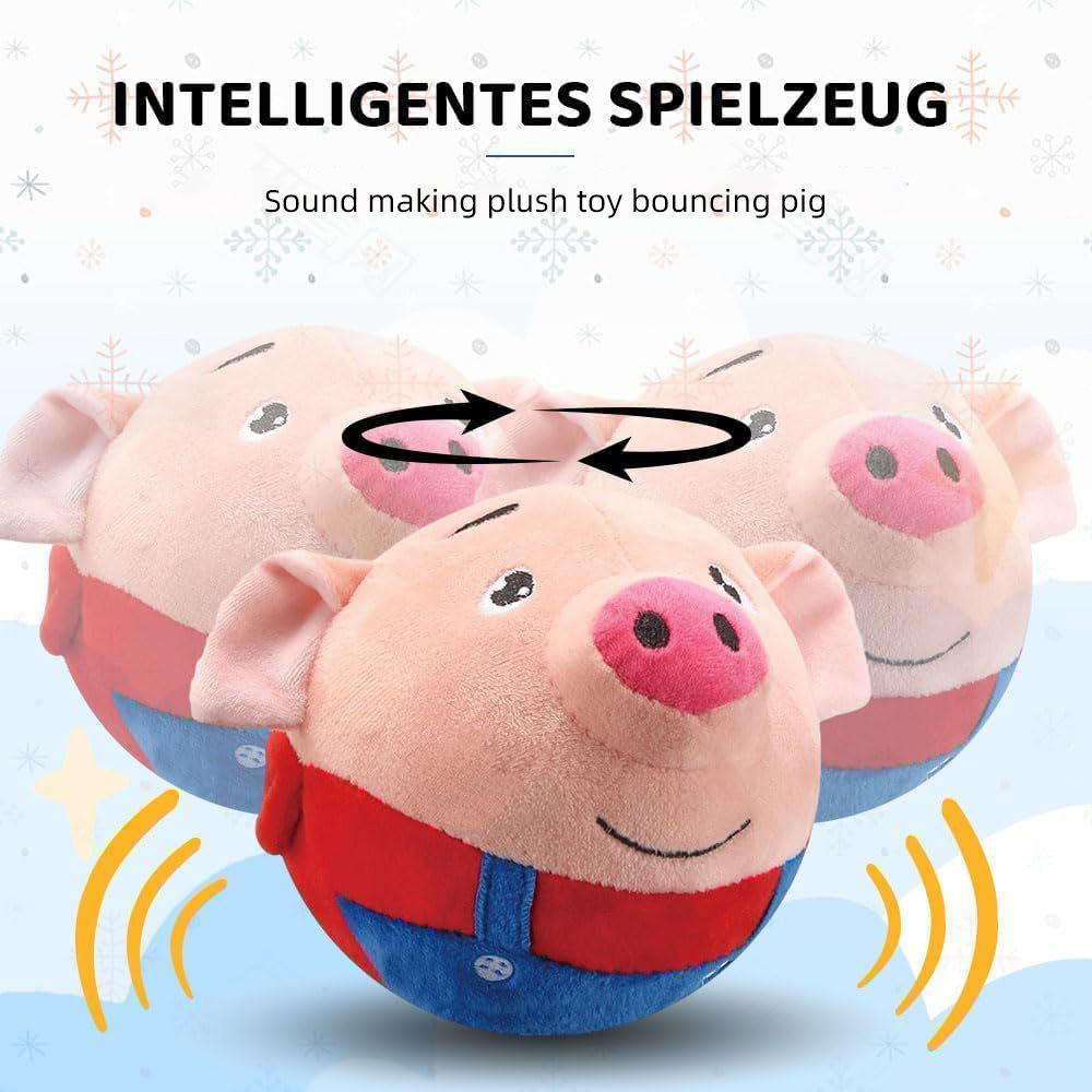 Funny Pig Electronic Interactive Dog Plush Toy Pet Bouncing Balls