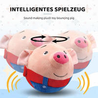Jouet en peluche interactif électronique drôle de cochon Balles rebondissantes pour animaux de compagnie