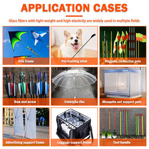 高強度農業用グラスファイバーロッド、カスタム仕様、プルージョン技術、トマト支柱の切断 - Product Image 3