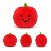 Fabriek Hete Aanbieding Schattige Kawaii Lachende Rode Appel Pluche Speelgoed 8 inch Knuffelspeelgoed voor Arcade Klauwautomaat Prijzen