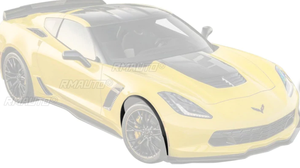 สำหรับ Corvette C7 ปี 2014-2019 ชุดแต่งขอบล้อหน้า 2 ชิ้น  แบบมันเงา ลายคาร์บอนไฟเบอร์ - Product Image 6